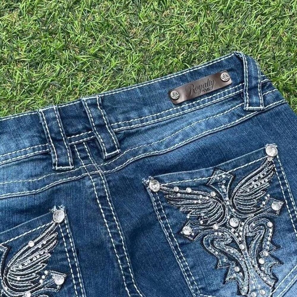 Ymi-jeans Women's Blue and Navy Jeans - Picture 8 of 8